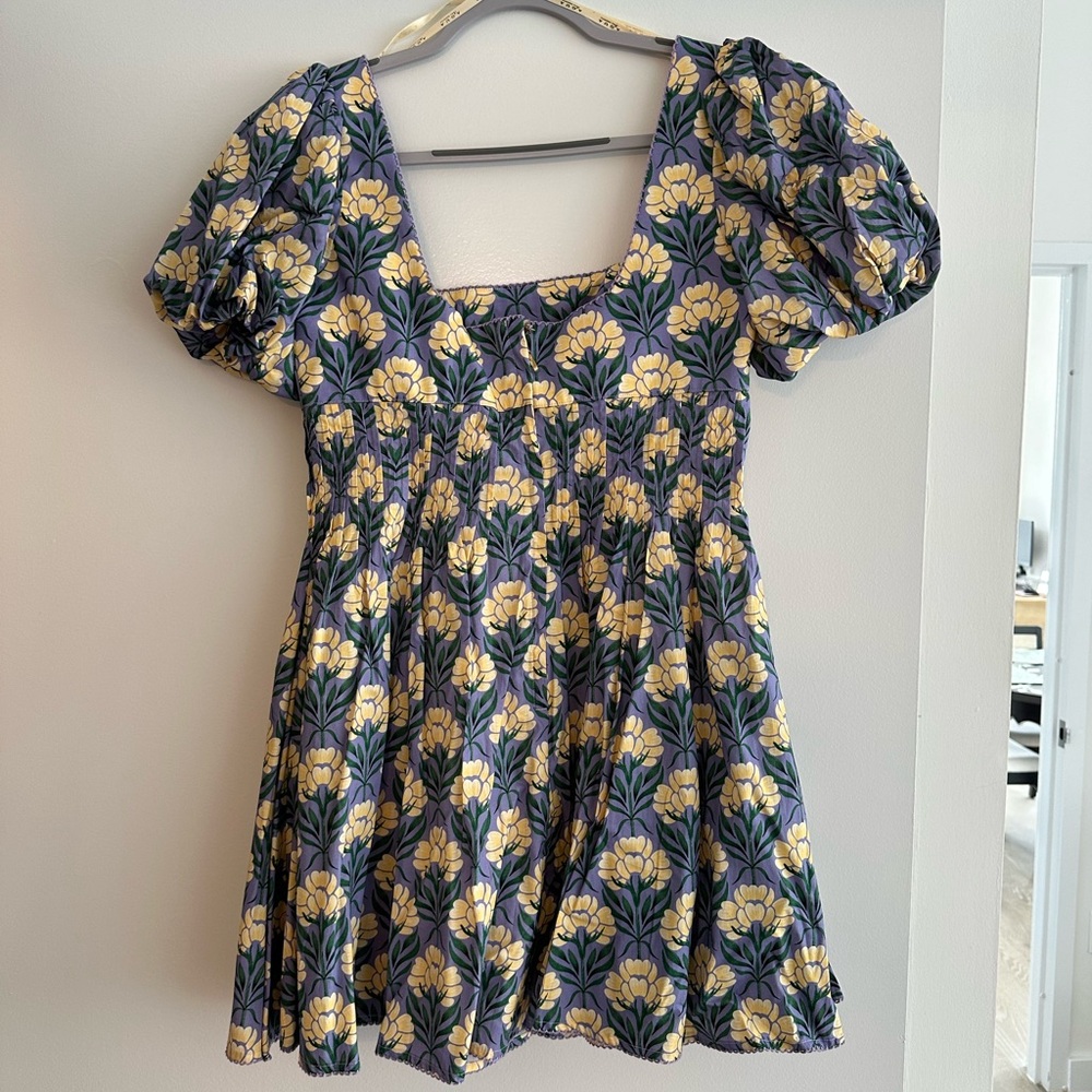 Agua By Agua Bendita Caramelo Puff-Sleeve Poplin Mini Dress - Picture 4 of 5